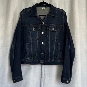 H&M Casual Dark Blue Denim Jacket